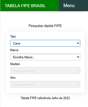 Veja como pesquisar os valores FIPE de um veículo escolhendo primeiro o ano e só depois o modelo para agilizar as suas buscas FIPE. Veja como pesquisar os valores FIPE de um veículo escolhendo primeiro o ano e só depois o modelo para agilizar as suas buscas FIPE.
