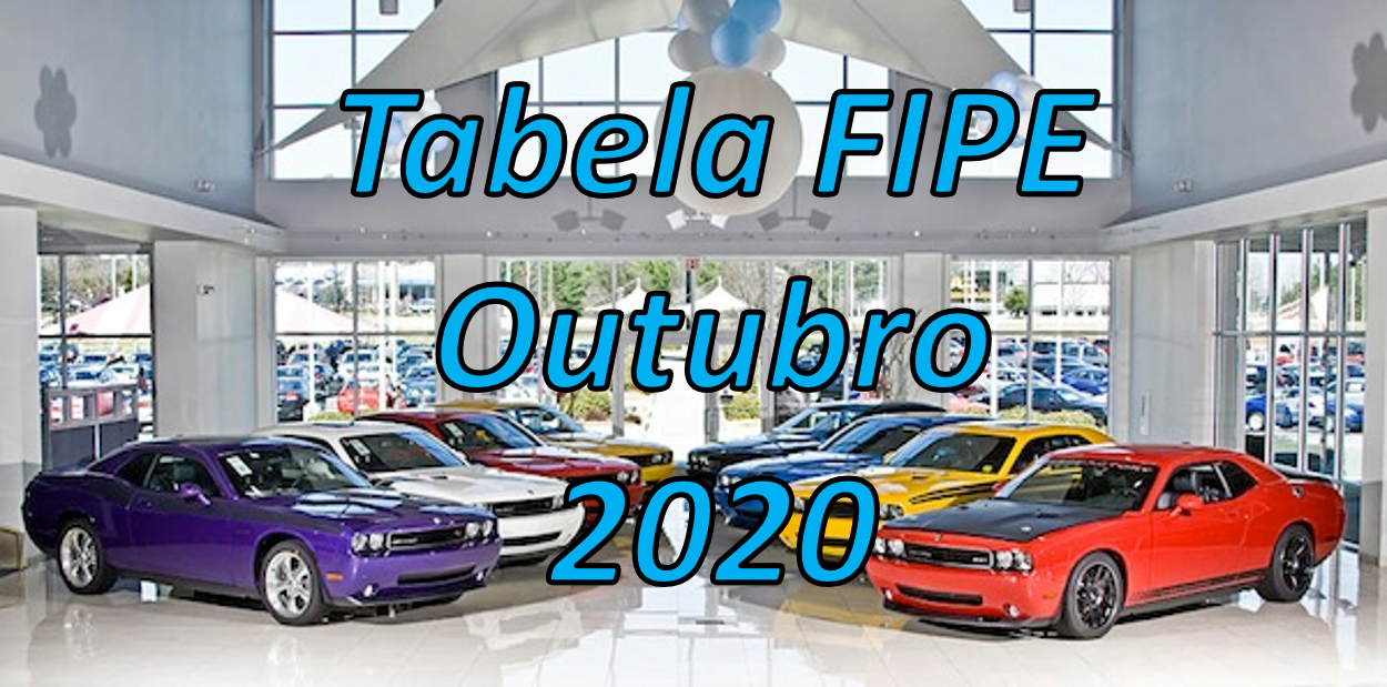 Tabela FIPE Outubro 2020 - Atualizada com novidades